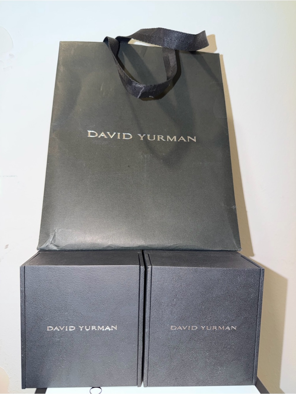 David Yurman gift boxes with a bag